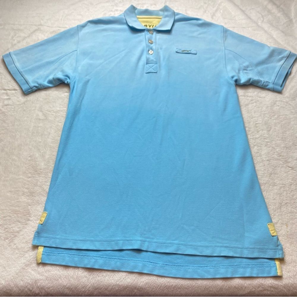 Orvis Light Blue Signature Polo Size Medium